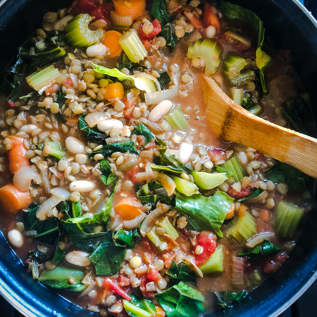 Spicy Vegan Lentil Soup With Bacon • Lous Kitchen Corner 6704