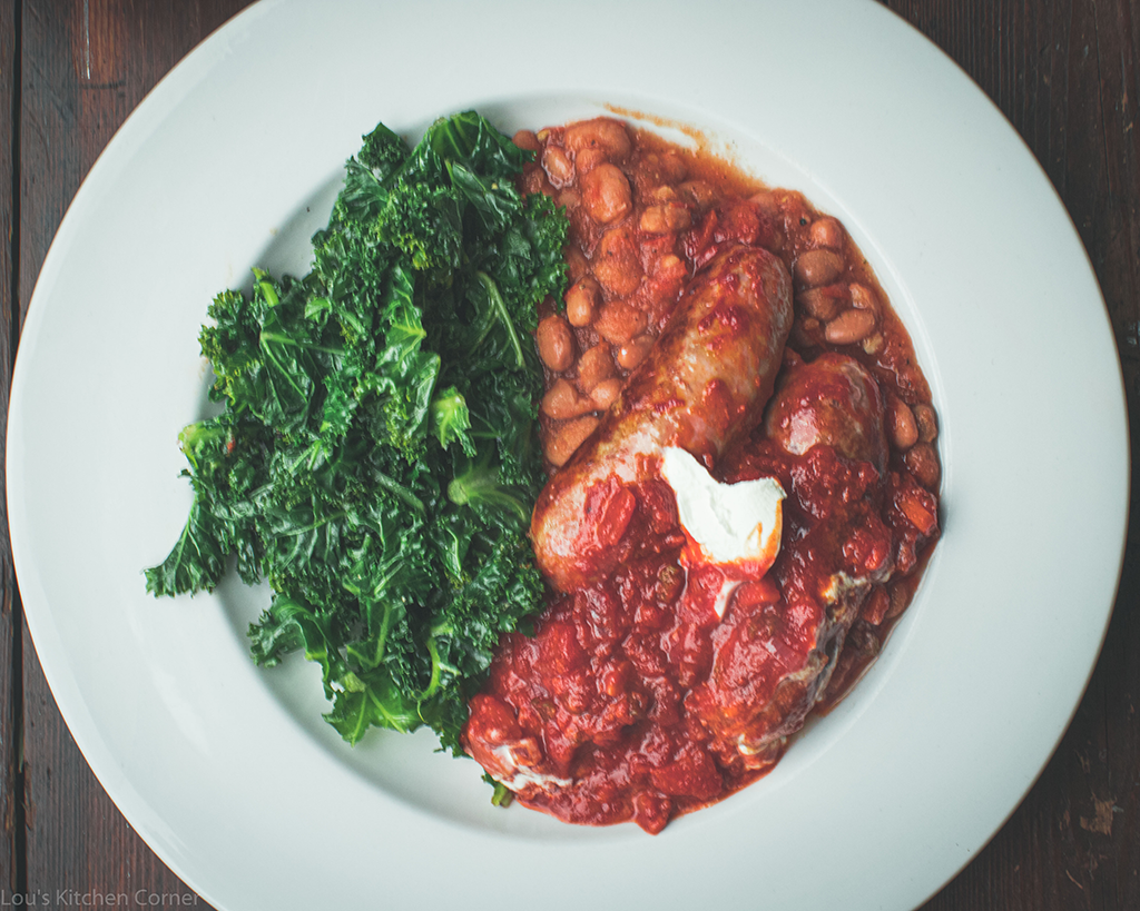 italian sausages with borlotti beans & nduja