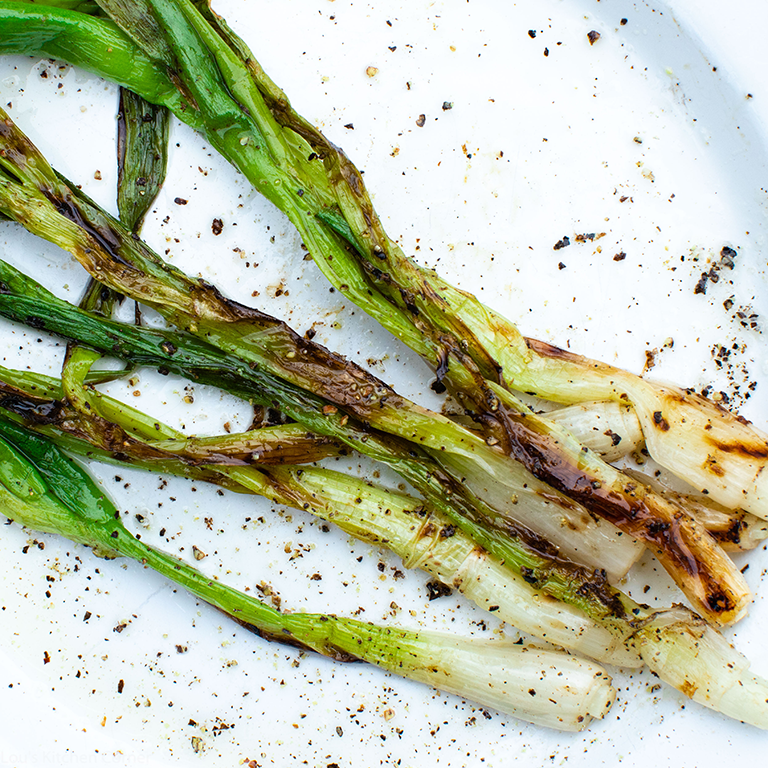 grilled spring onion