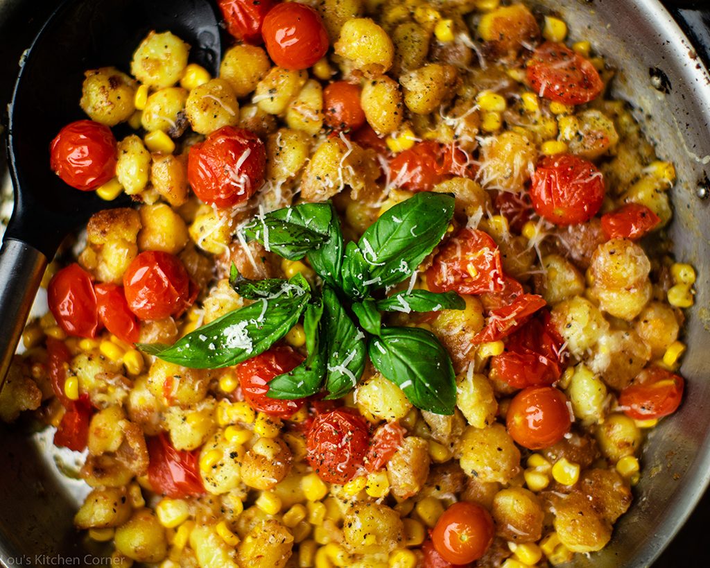 Corn and tomato gnocchi • Lou's Kitchen Corner