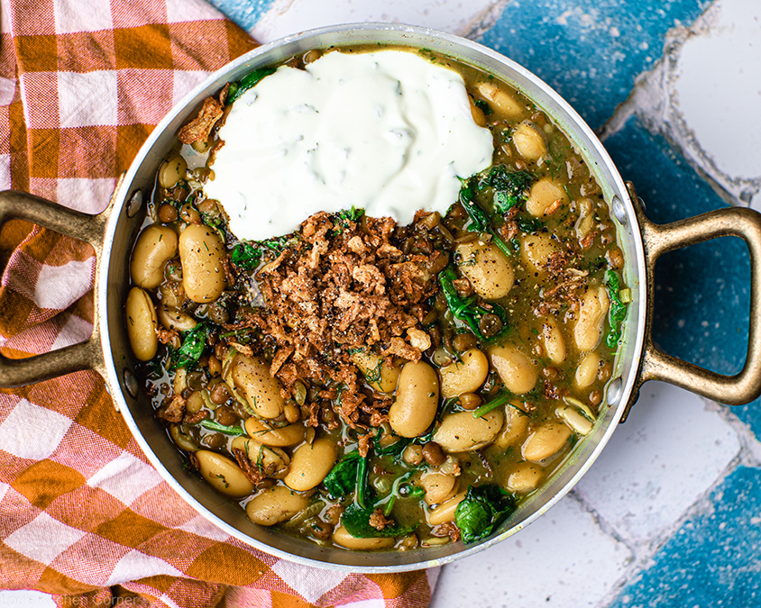 Persian-style Herby Butter Beans With Yoghurt • Lou's Kitchen Corner