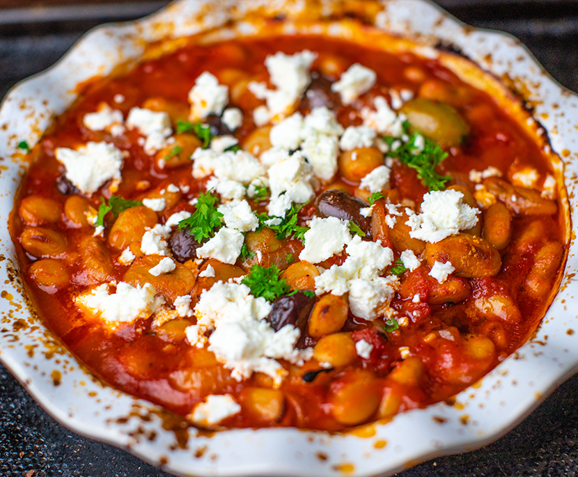 Harissa Baked Butter Beans • Lou's Kitchen Corner